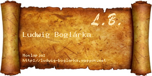 Ludwig Boglárka névjegykártya